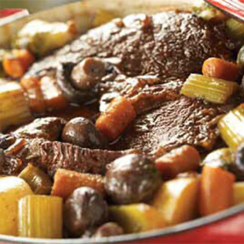 SLOW COOKER BRAISED POT ROAST WITH ROOT VEGETABLES